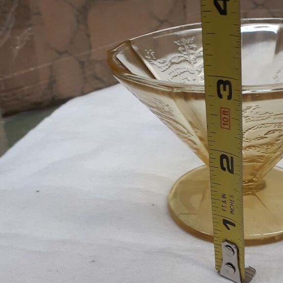 7 PC bundle vtg yellow Federal depression glass-Madrid &Normandie patterns - Picture 6 of 14